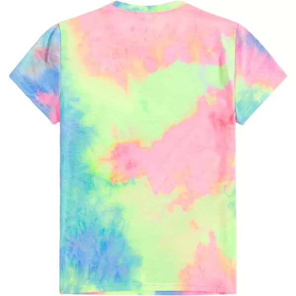 SweatyRocks Women's Heart Print T Shirts Summer Funny Short Sleeve Tops