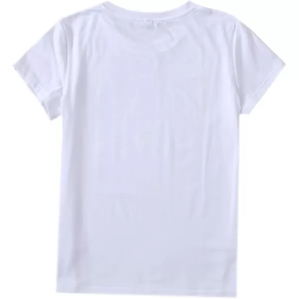 SweatyRocks Women's Heart Print T Shirts Summer Funny Short Sleeve Tops