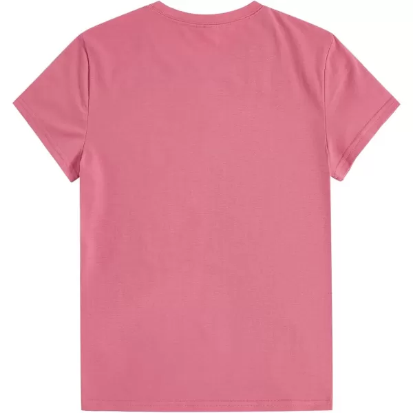 SweatyRocks Women's Heart Print T Shirts Summer Funny Short Sleeve Tops