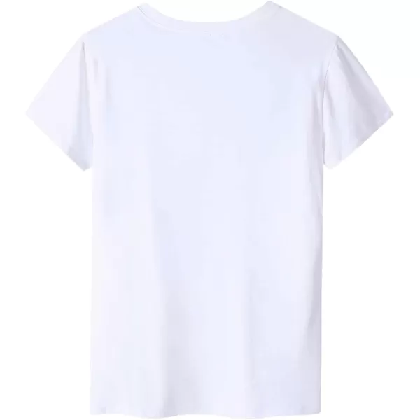 SweatyRocks Women's Heart Print T Shirts Summer Funny Short Sleeve Tops