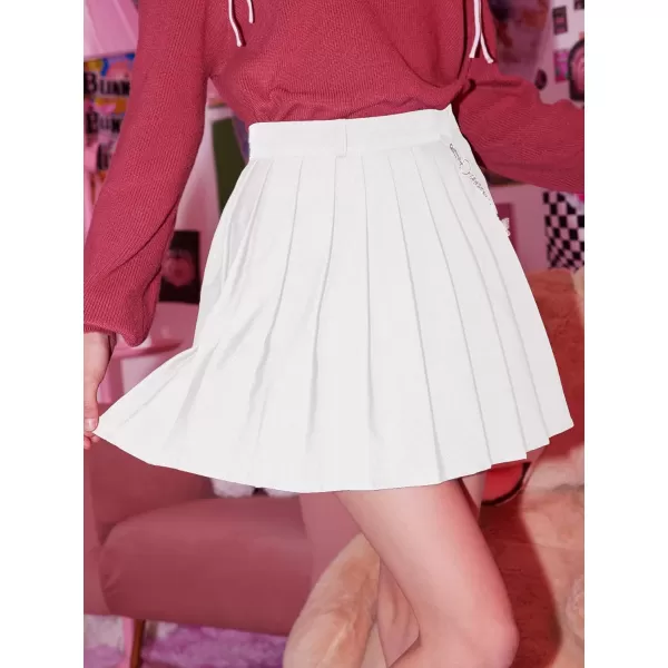 SweatyRocks Women's High Waisted A Line Pleated Skirt Cute Chain Skater Mini Skirts