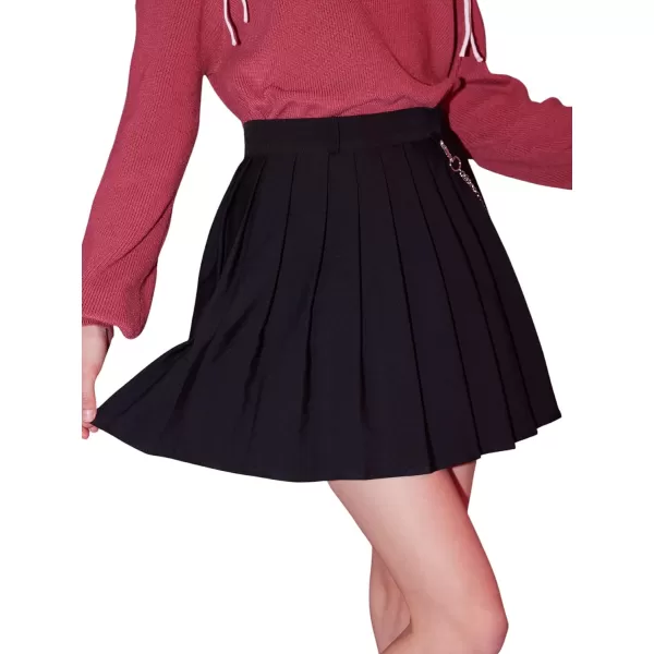 SweatyRocks Women's High Waisted A Line Pleated Skirt Cute Chain Skater Mini Skirts