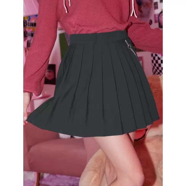 SweatyRocks Women's High Waisted A Line Pleated Skirt Cute Chain Skater Mini Skirts