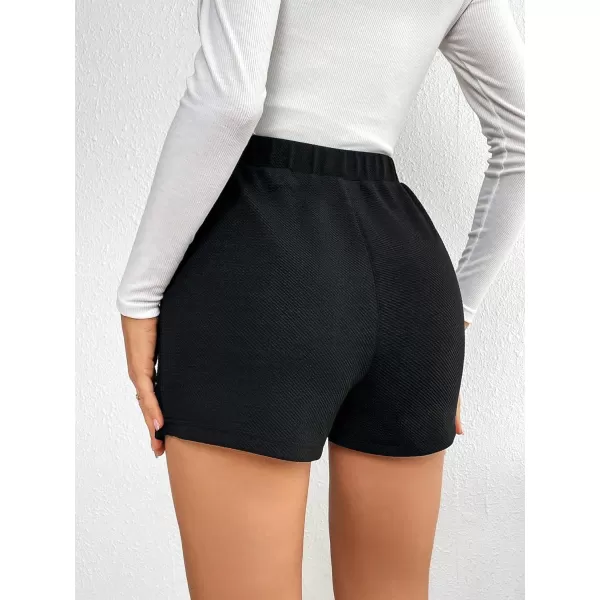 SweatyRocks Women's High Waisted Asymmetrical Wrap Hem Glitter Skorts Skirt with Shorts