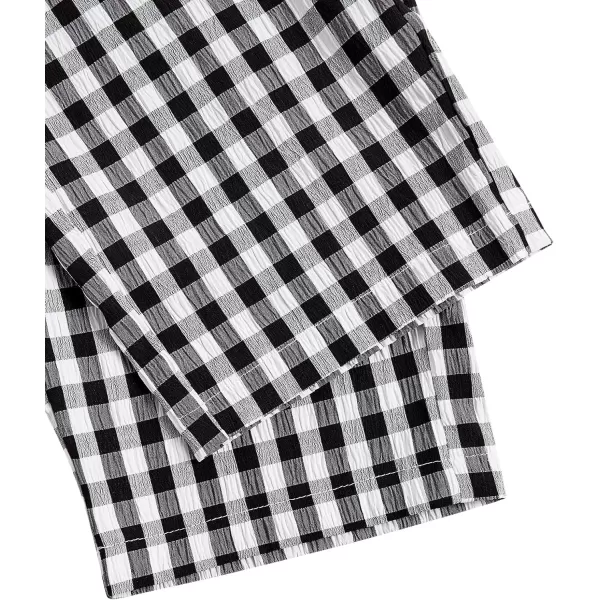 SweatyRocks Women's High Waisted Plaid Straight Leg Cropped Pants Gingham Trousers with Pockets