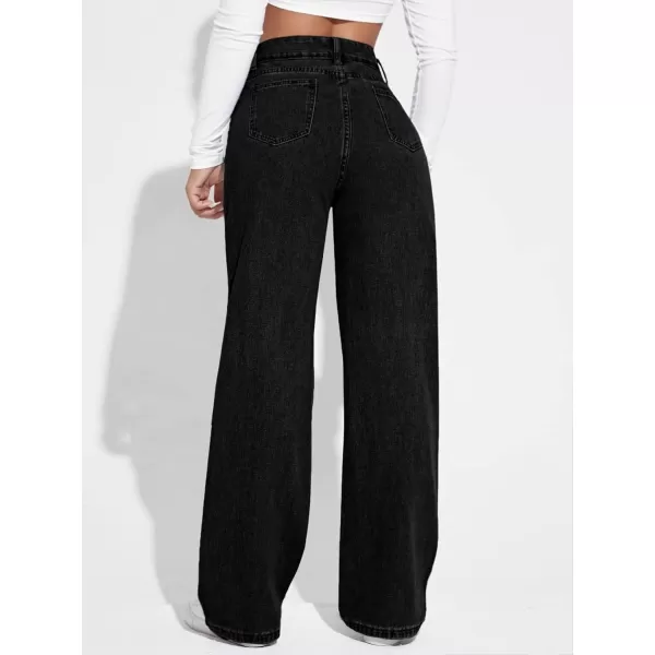 SweatyRocks Women's High Waisted Ripped Boyfriend Jeans Distressed Denim Pants with Pockets