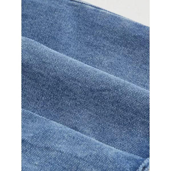 SweatyRocks Women's High Waisted Wide Leg Denim Shorts Casual Pleated Loose Short Jean