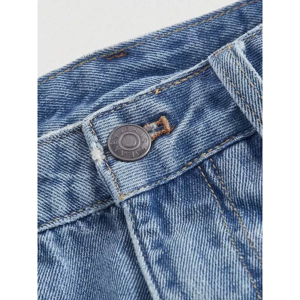 SweatyRocks Women's High Waisted Wide Leg Denim Shorts Casual Pleated Loose Short Jean