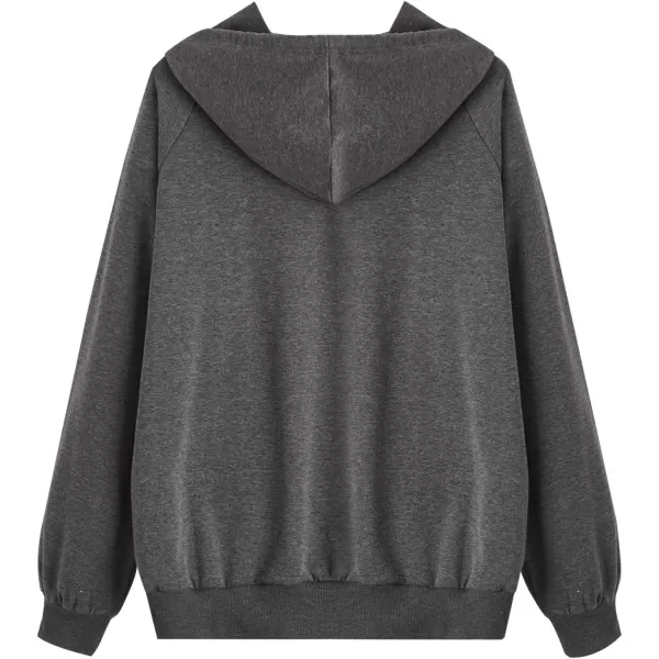 SweatyRocks Women's Hoodie Letter Print Long Sleeve Hooded Sweatshirt Pullover Top