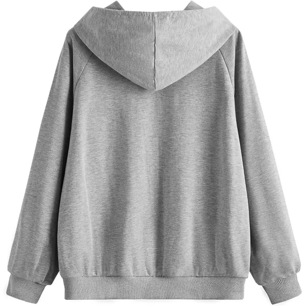 SweatyRocks Women's Hoodie Letter Print Long Sleeve Hooded Sweatshirt Pullover Top