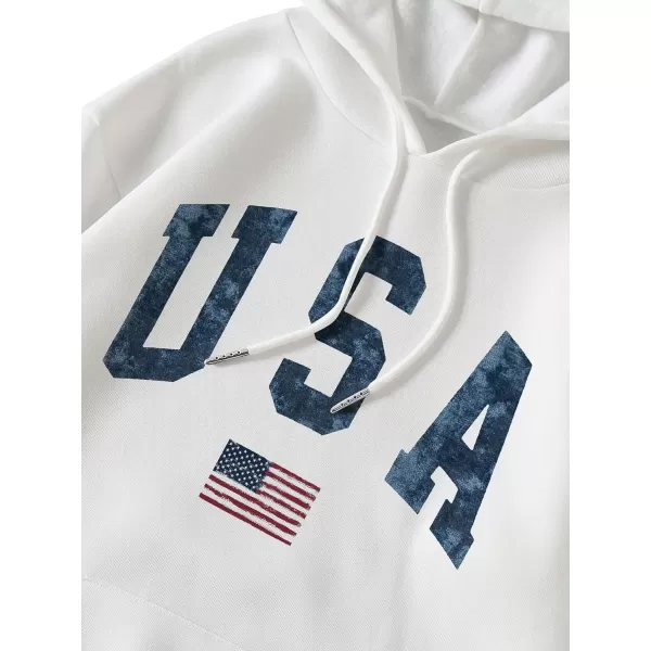 SweatyRocks Women's Hoodie Letter Print Long Sleeve Hooded Sweatshirt Pullover Top
