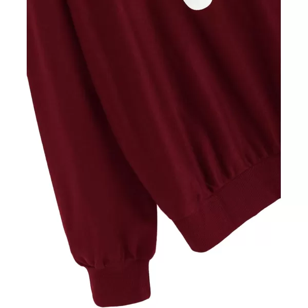 SweatyRocks Women's Hoodie Letter Print Long Sleeve Hooded Sweatshirt Pullover Top