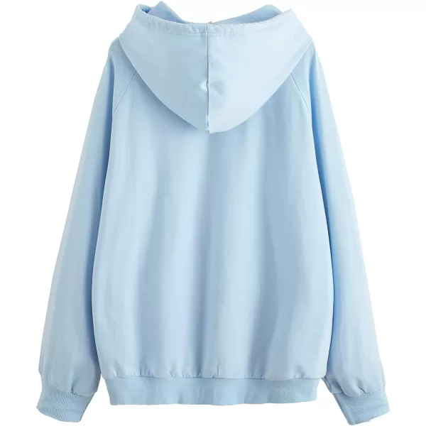 SweatyRocks Women's Hoodie Letter Print Long Sleeve Hooded Sweatshirt Pullover Top
