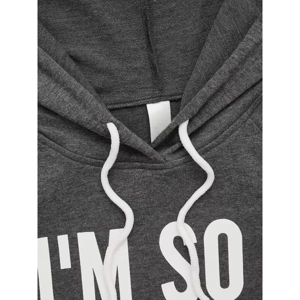 SweatyRocks Women's Hoodie Letter Print Long Sleeve Hooded Sweatshirt Pullover Top