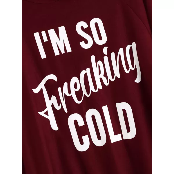SweatyRocks Women's Hoodie Letter Print Long Sleeve Hooded Sweatshirt Pullover Top