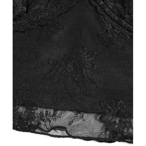 SweatyRocks Women's Lace Patchwork Spaghetti Strap Crop Cami Cute Ribbed Knit Slim Fit V Neck Camisole Tank Tops