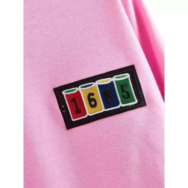 SweatyRocks Women's Letter Print Color Block Crop Sweatshirt Long Sleeve Pullover Tops