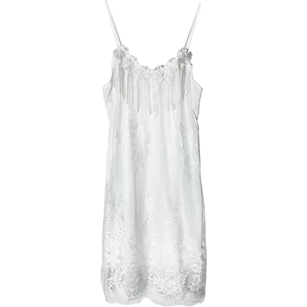 SweatyRocks Women's Lingerie Lace Trim Satin Silk Nightgown Sleepwear Dress
