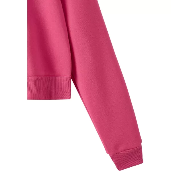 SweatyRocks Women's Long Sleeve Drawstring Full Zip Hooded Jacket Crop Sweatshirt