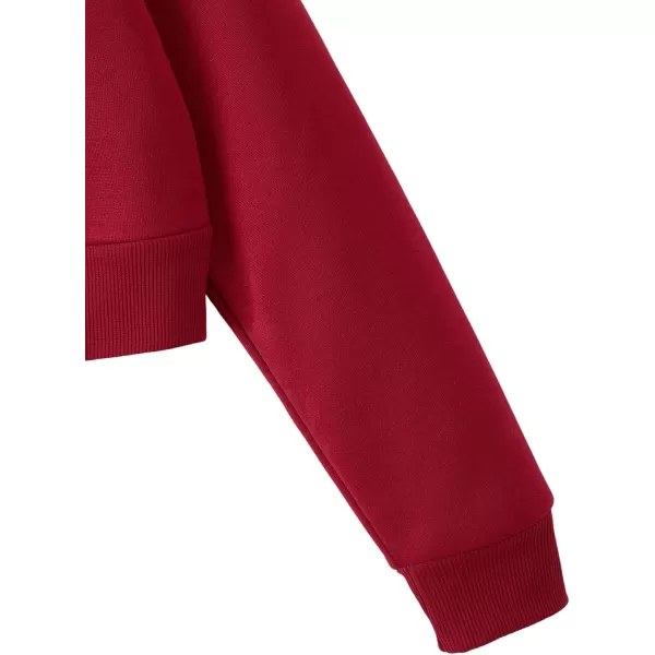 SweatyRocks Women's Long Sleeve Drawstring Full Zip Hooded Jacket Crop Sweatshirt