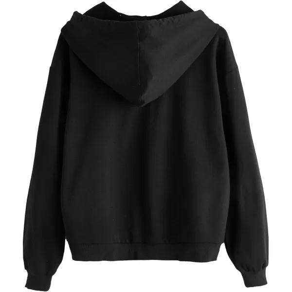 SweatyRocks Womens Long Sleeve Floral Print Pullover Hoodie Sweatshirt Tops