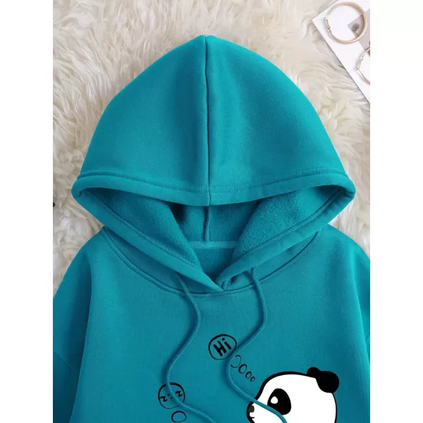 SweatyRocks Womens Long Sleeve Floral Print Pullover Hoodie Sweatshirt Tops
