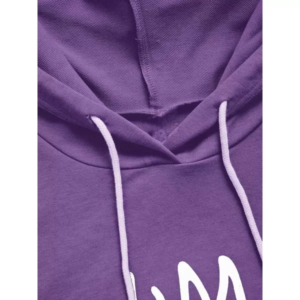 SweatyRocks Womens Long Sleeve Floral Print Pullover Hoodie Sweatshirt Tops