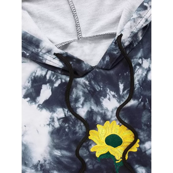 SweatyRocks Womens Long Sleeve Floral Print Pullover Hoodie Sweatshirt Tops