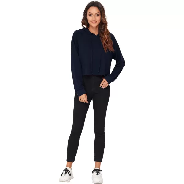 SweatyRocks Women's Long Sleeve Hoodie Crop Top Cat Print Sweatshirt