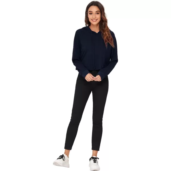 SweatyRocks Women's Long Sleeve Hoodie Crop Top Cat Print Sweatshirt