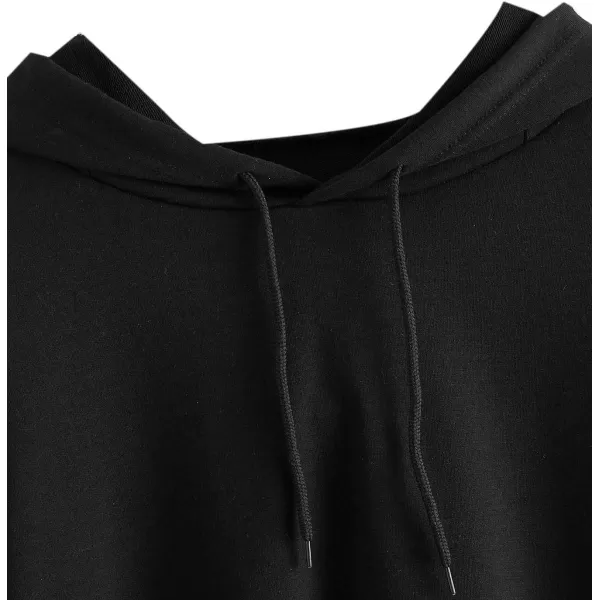 SweatyRocks Women's Long Sleeve Hoodie Crop Top Cat Print Sweatshirt