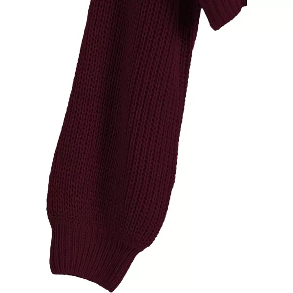 SweatyRocks Women's Long Sleeve Mock Neck Cropped Sweater Drop Shoulder Pullover Sweater Lantern Sleeve Ribbed Knit Crop Top