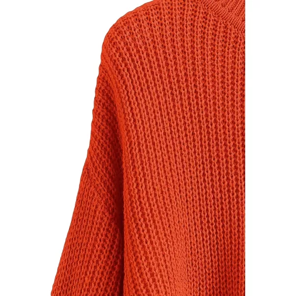 SweatyRocks Women's Long Sleeve Mock Neck Cropped Sweater Drop Shoulder Pullover Sweater Lantern Sleeve Ribbed Knit Crop Top
