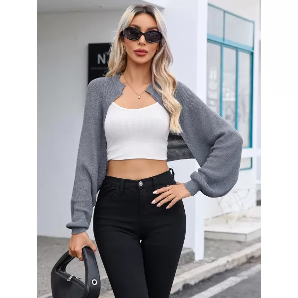 SweatyRocks Women's Long Sleeve Open Front Knit Crop Cardigan Sweater