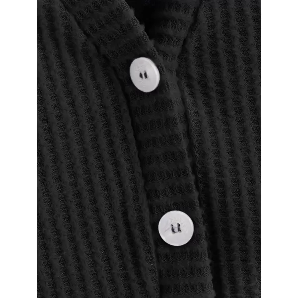 SweatyRocks Women's Long Sleeve Plaid Button Front V Neck Soft Knit Cardigan Sweaters
