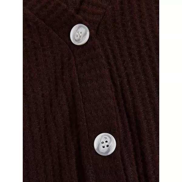SweatyRocks Women's Long Sleeve Plaid Button Front V Neck Soft Knit Cardigan Sweaters