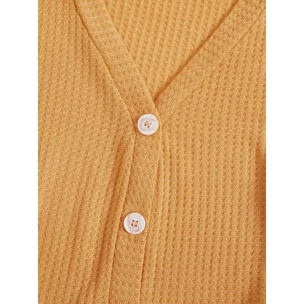 SweatyRocks Women's Long Sleeve Plaid Button Front V Neck Soft Knit Cardigan Sweaters
