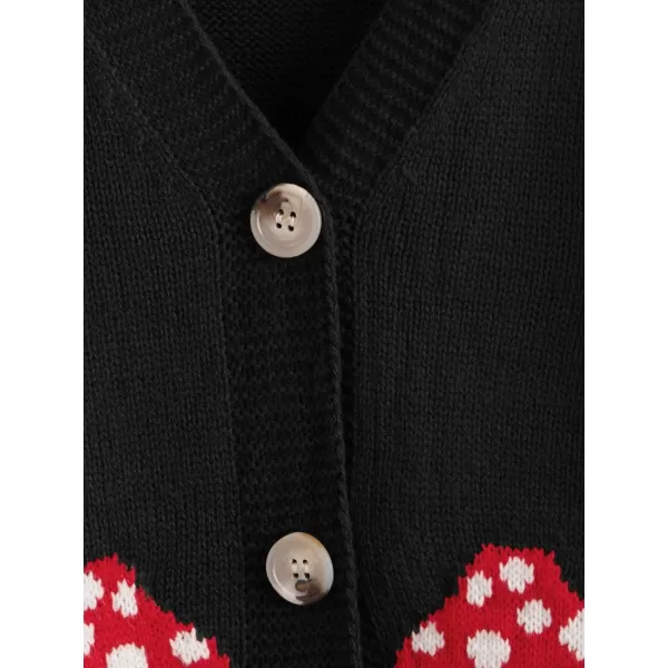 SweatyRocks Women's Long Sleeve Plaid Button Front V Neck Soft Knit Cardigan Sweaters