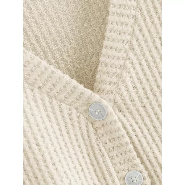 SweatyRocks Women's Long Sleeve Plaid Button Front V Neck Soft Knit Cardigan Sweaters