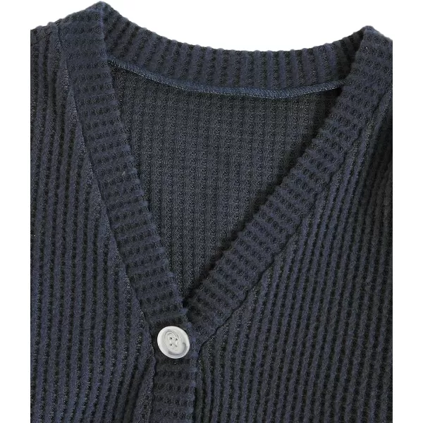 SweatyRocks Women's Long Sleeve Plaid Button Front V Neck Soft Knit Cardigan Sweaters