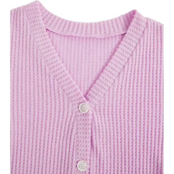 SweatyRocks Women's Long Sleeve Plaid Button Front V Neck Soft Knit Cardigan Sweaters