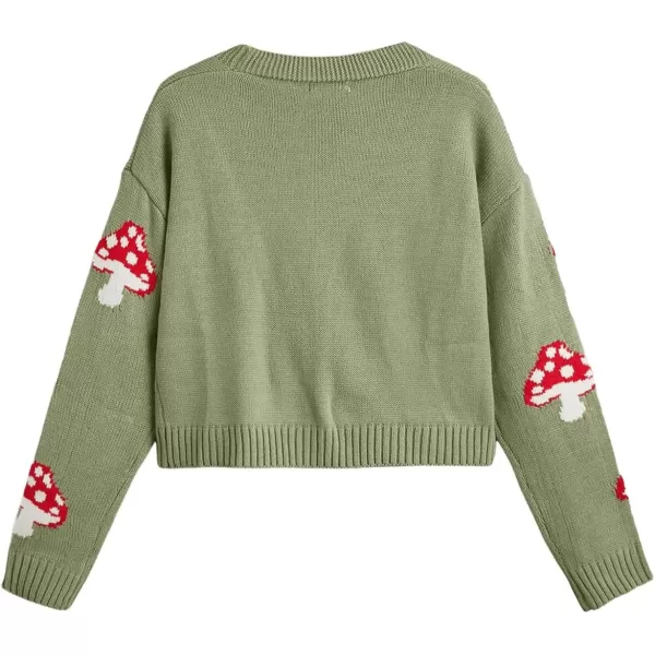 SweatyRocks Women's Long Sleeve Plaid Button Front V Neck Soft Knit Cardigan Sweaters