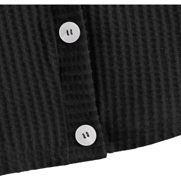 SweatyRocks Women's Long Sleeve Plaid Button Front V Neck Soft Knit Cardigan Sweaters