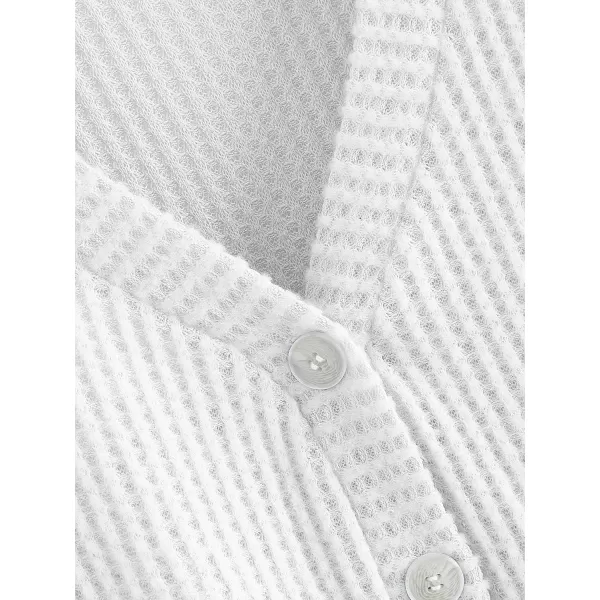 SweatyRocks Women's Long Sleeve Plaid Button Front V Neck Soft Knit Cardigan Sweaters