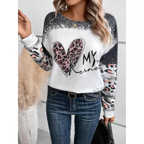 SweatyRocks Women's Long Sleeve Sweatshirt Star Graphic Print Pullover Shirt Top