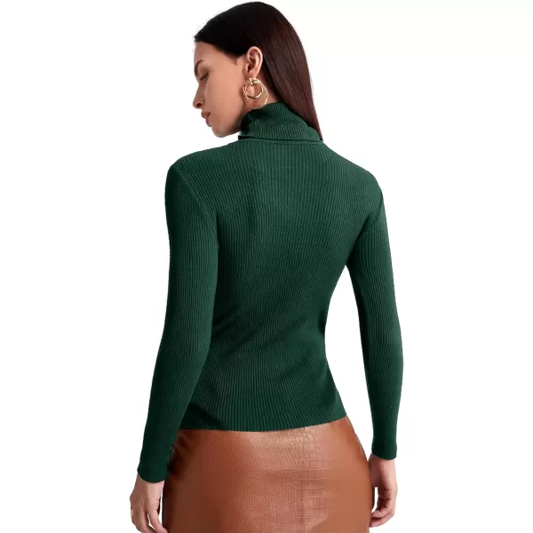 SweatyRocks Women's Long Sleeve Turtleneck Ribbed Knit Pullover Sweater Top