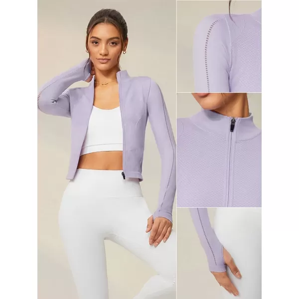 SweatyRocks Women's Long Sleeve Zip Up Workout Sports Jacket Coat Warm Up Jacket with Thumb Holes