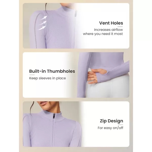 SweatyRocks Women's Long Sleeve Zip Up Workout Sports Jacket Coat Warm Up Jacket with Thumb Holes