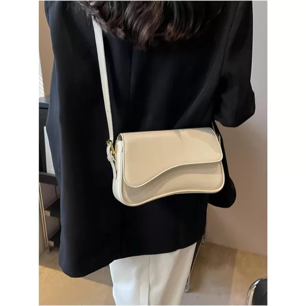 SweatyRocks Women's Medium PU Leather Flap Shoulder Bag Elegant Handbag Clutch Purse