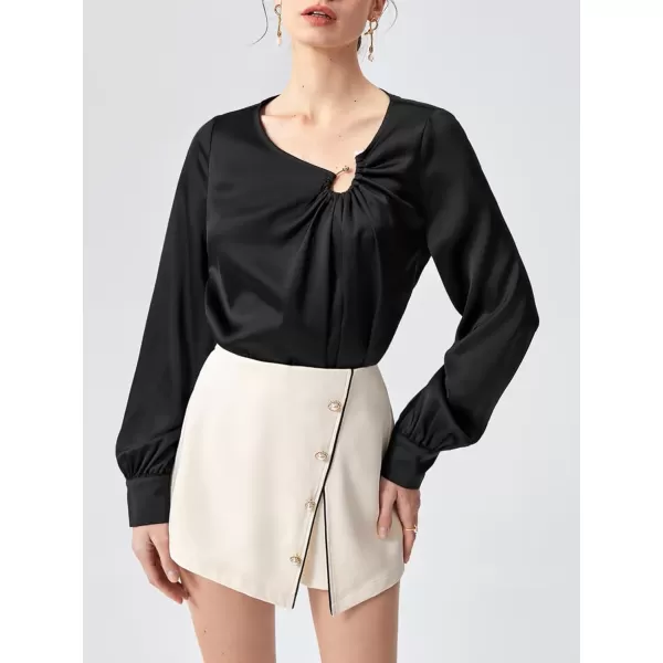 SweatyRocks Women's Metallic High Waist PU Leather Shorts Wide Leg Stretchy Shorts Hot Pants